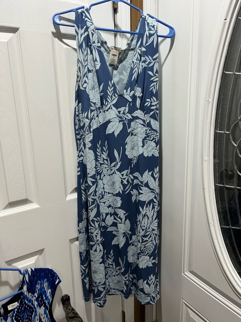 Old Navy Blue Floral Stretch Top